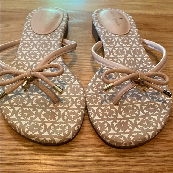 Kate Spade Tan Sandals with Geometric Pattern - Picture 3 of 4